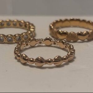 Elegant Gold-Tone Women's Ring Set